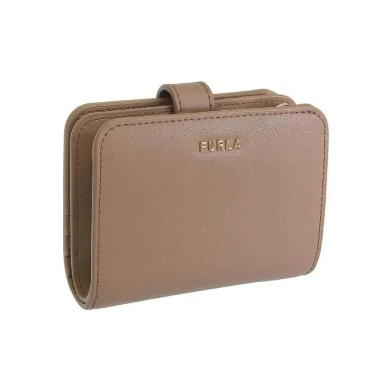 Furla Leather Wallet Small Size Women's Dark Beige-1