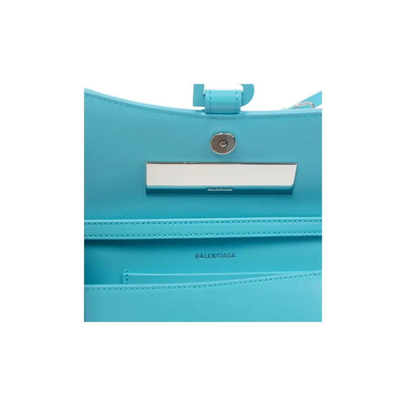 Balenciaga Hourglass Calfskin Hourglass Bag Shoulder Bag Crossbody Bag Women's Blue-3
