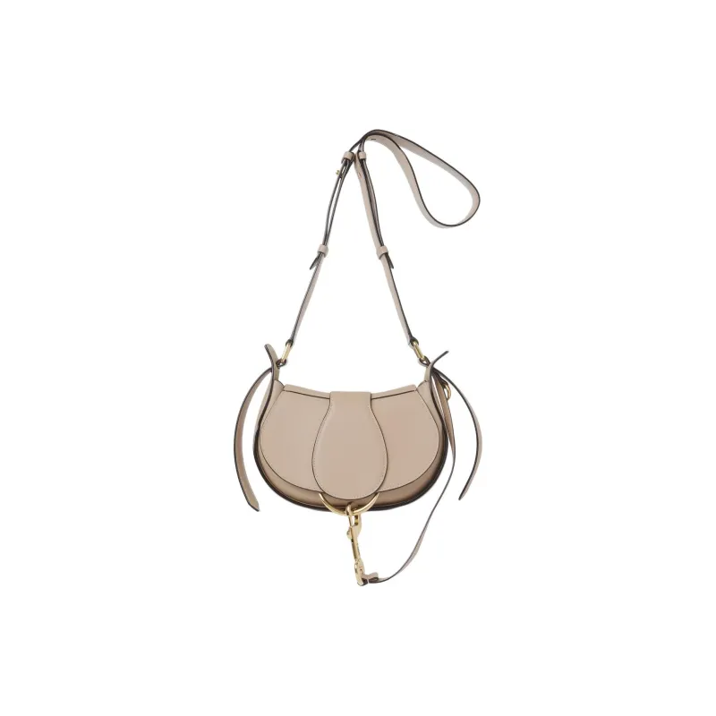 Chloe Smooth Calf Leather Crossbody Bag Shoulder Bag Small Size Women's Elephant Gray-2