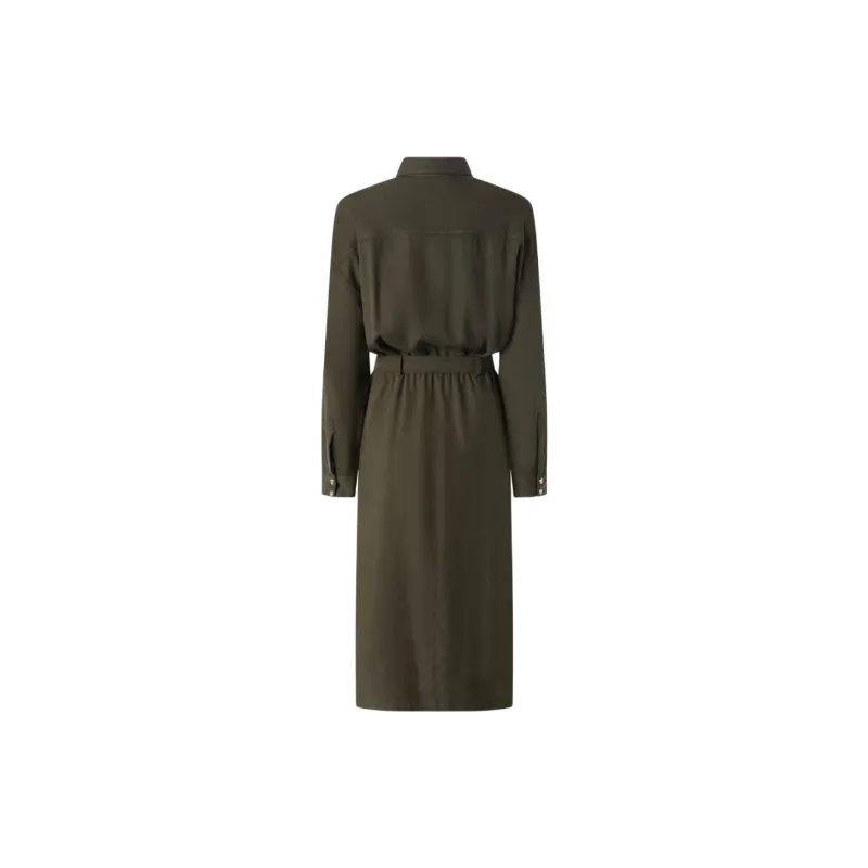 PINKO Utility Style Belted Shirt Dress-1