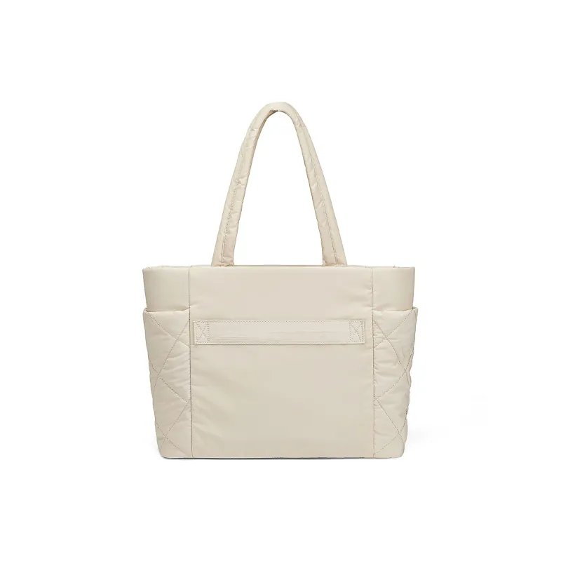 CORALDAISY Polyester Tote Bag Shopping Bag One Shoulder Handbag Regular Women's Black/Ecru-6