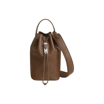 HERMES Togo Calfskin Bucket Bag Handbag Shoulder Bag Crossbody Bag Women's 6T Toundra Tundra Green & Brown Green