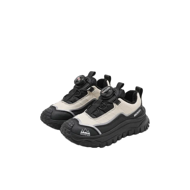 ABC KIDS Slip Resistant Lightweight Cushioning Warm Kids Lifestyle Shoes Beige Black Kids'-1