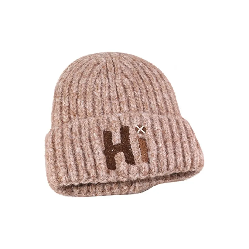 PISHUSHU Polyamide Beanies Women's Pink Khaki Mocha-2