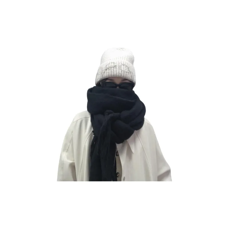 PINKORANGE Polyester Knit Scarves Unisex-7
