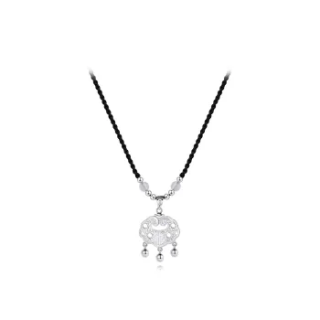 Muyan Alloy Peace Lock Necklace Unisex