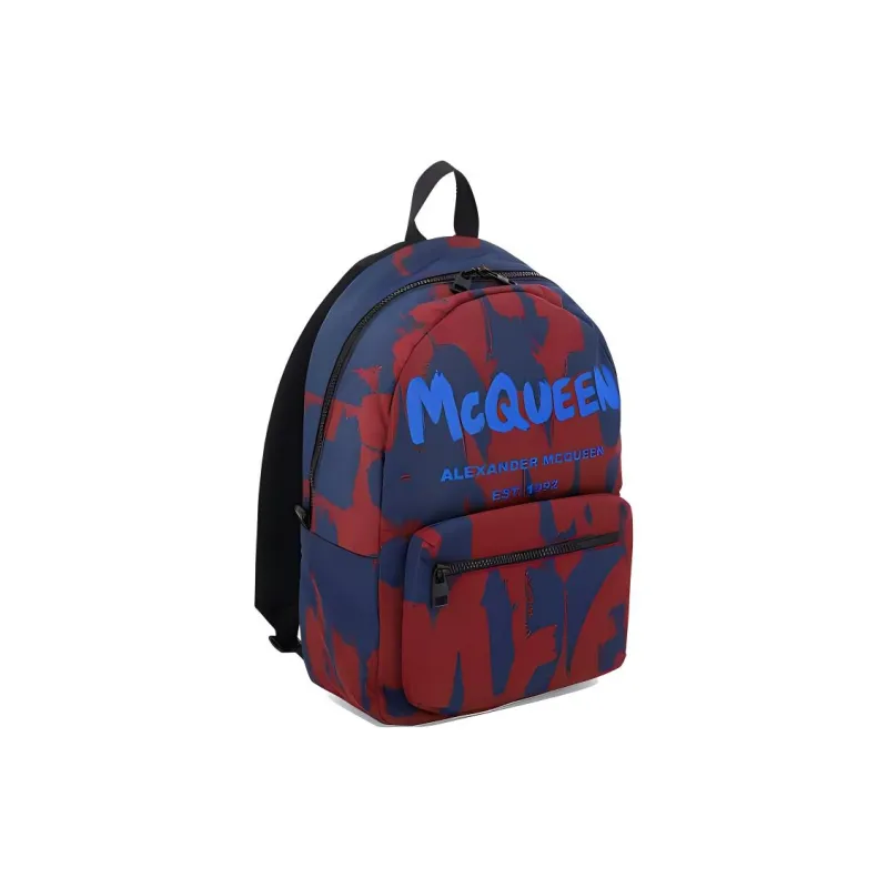 Alexander McQueen Nylon Backpack Men's Red-1