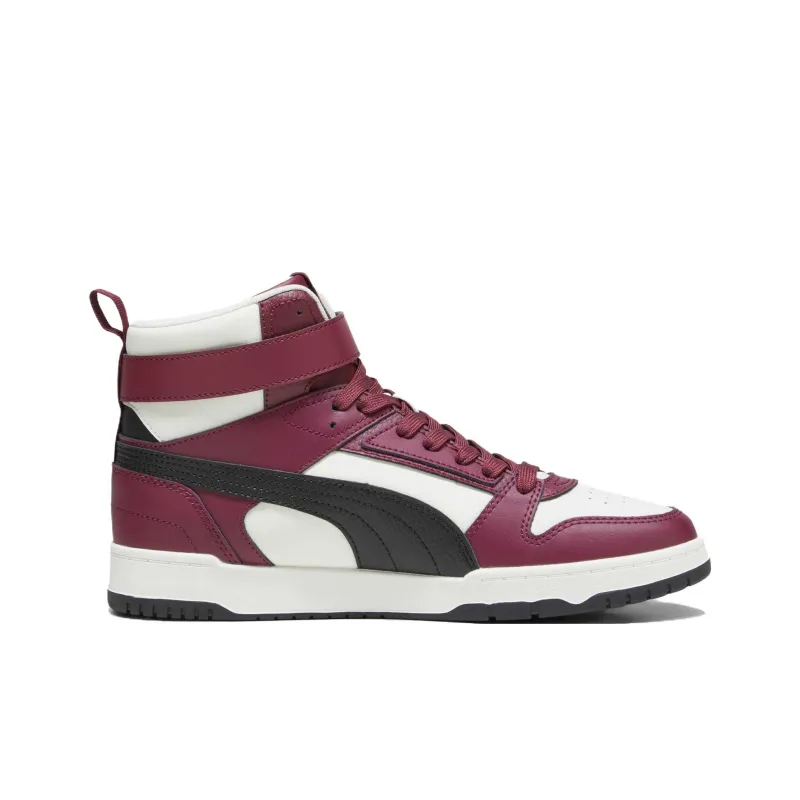 PUMA RBD Game Anti Slip Wear Resistant High Top Skateboard Shoes Men's Purple White-1