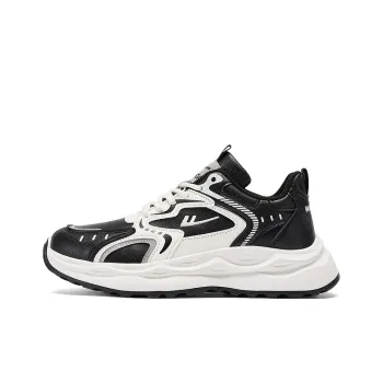 WARRIOR Chunky Sneakers Men Low Top Black Rice