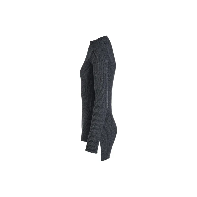 Yohji Yamamoto FW24 Cashmere Sweater Women's Charcoal-2