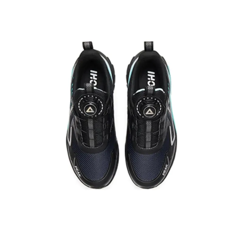 PEAK Anti Slip Wear Resistant Low Top Kids' Running Shoes Black Green Kids'-2