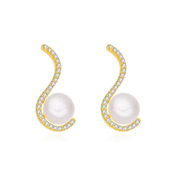 BYTHERE Pearl Stud Earrings Women's