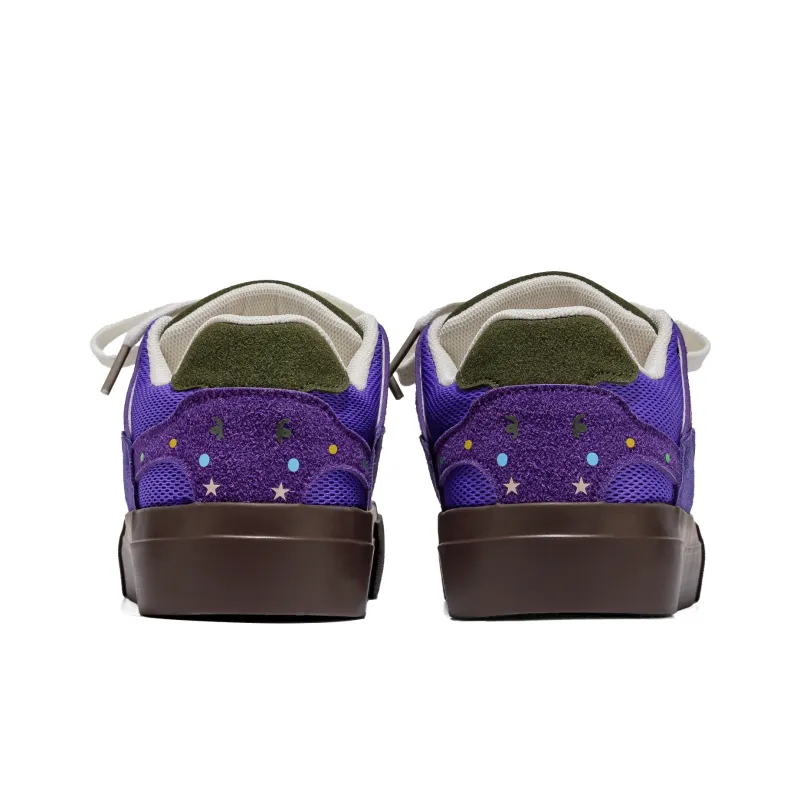 B10CROWN Durable Lightweight And Breathable Low Top Skateboard Shoes Women's Purple-5