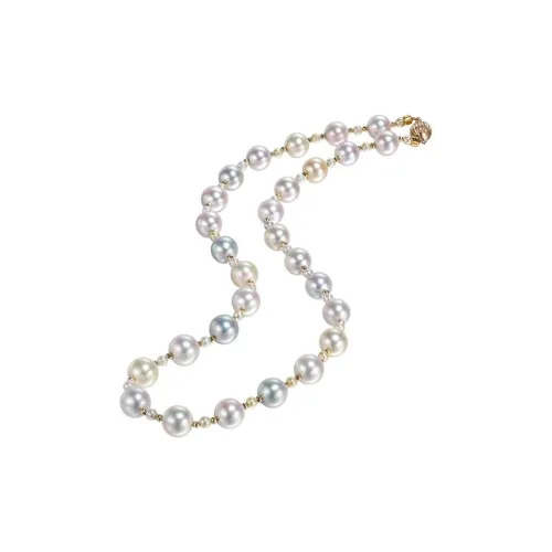 Heidi Saltwater Pearl Necklace Versatile Collarbone Chain In Gold Women's