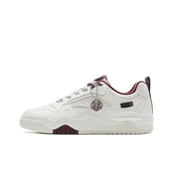XTEP Warm Anti Slip And Wear Resistant Low Top Skateboard Shoes Men's White Red