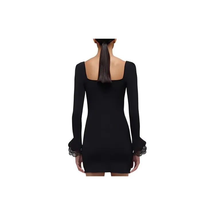 Self portrait SS22 Long Sleeved Dresses Women's Black-1