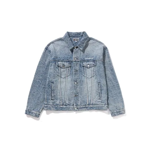A BATHING APE Logo embroidered Denim Jacket