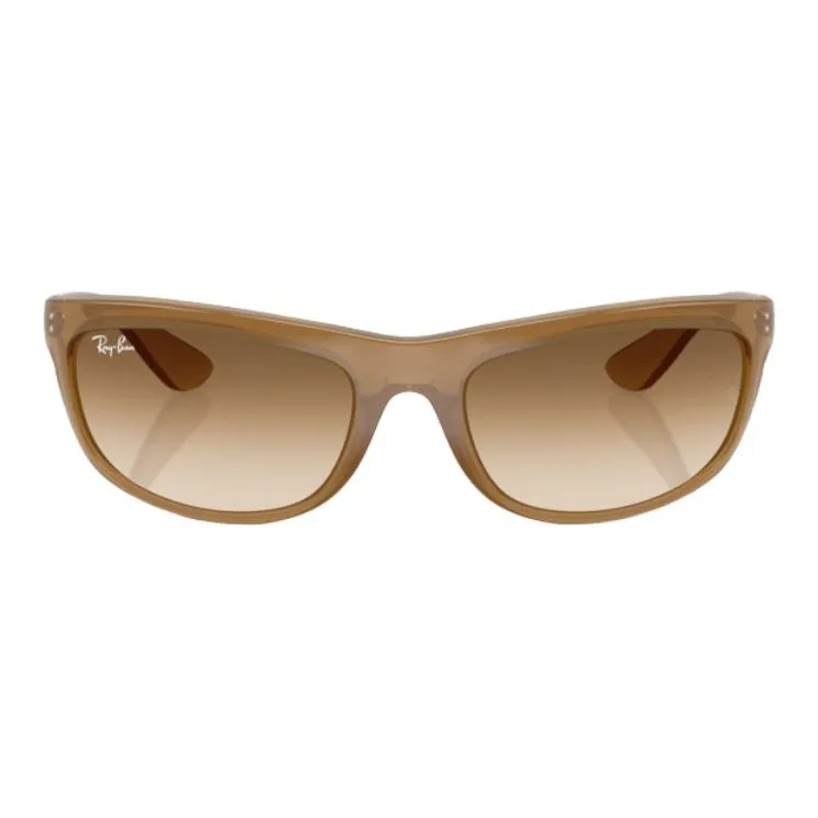RayBan Nylon Rectangular Sunglasses Men's Blue/Light Brown-5