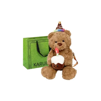 KARUISHA Plush Backpack Regular Women's Brown