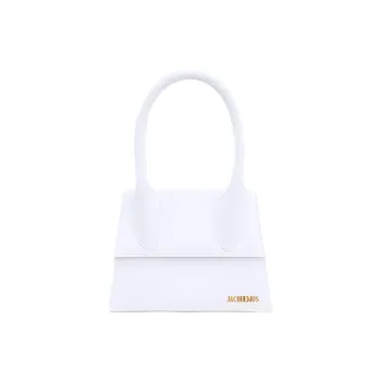 Jacquemus Leather Handbag Medium Size Women's White
