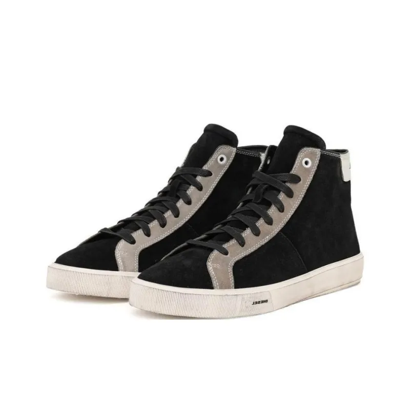 DIESEL High Top Skateboard Shoes Men's Black-3