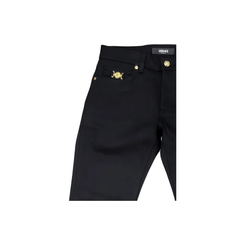 VERSACE JEANS COUTURE Logo Patch Skinny Trousers-4