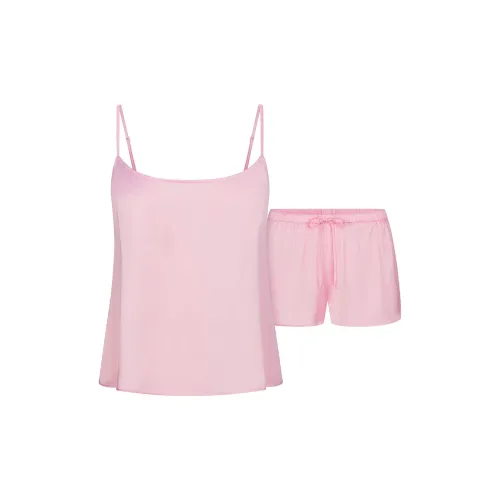 SKIMS FW24 Fake Day Collection HOTELSHINE CAMI SLEEP SET Pajama Set Women's BABY PINK/Light Pink