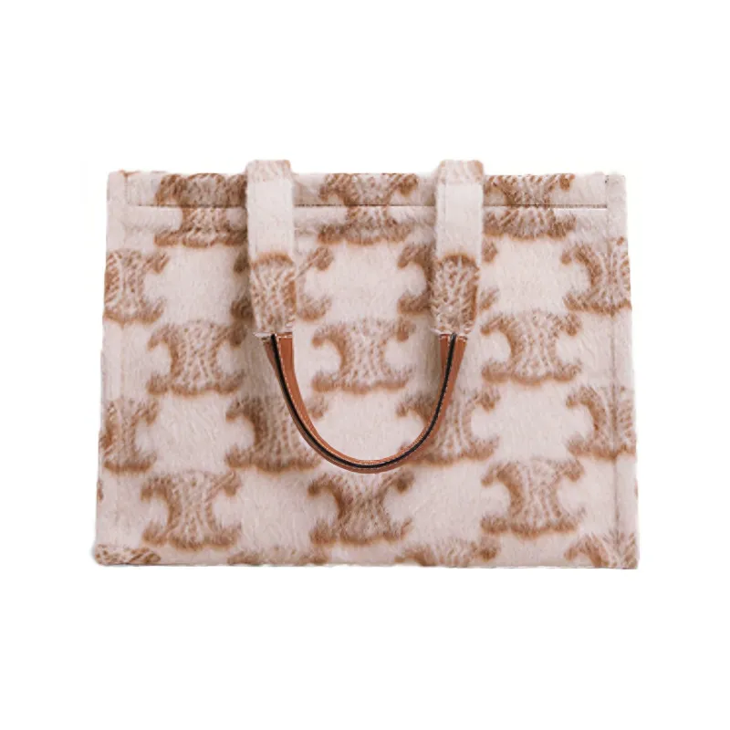 CELINE Triumphal Arch Cow Leather Tote Bag Shopping Bag Shoulder Bags Handbags Large Size Women's Tawny-2