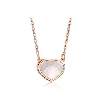 AFN 925 Sterling Silver Necklaces Women's Rose Gold