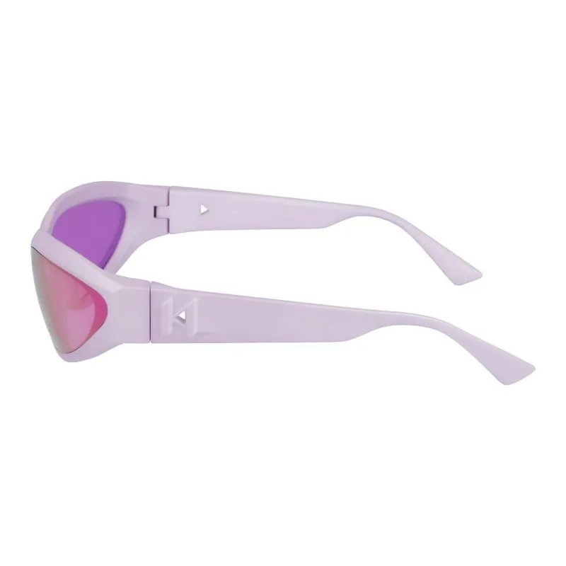 KARL LAGERFELD Injection Molded Irregular Shape Sunglasses Unisex Purple Lilac-2