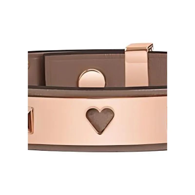HERMES Leather Wristbands Unisex Umber-1