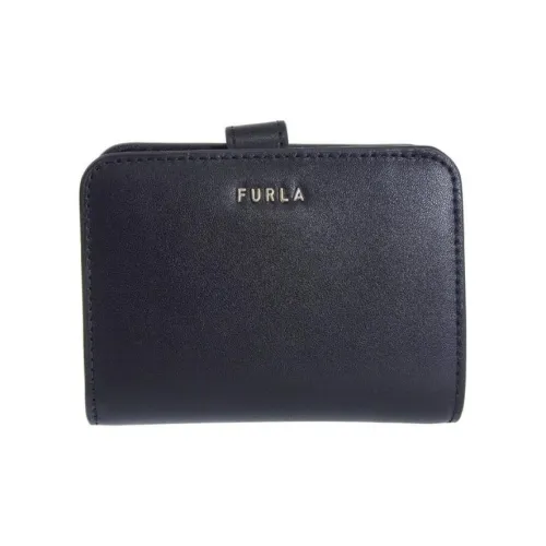 Furla Leather Wallets Card Holders Small Size Women's Black