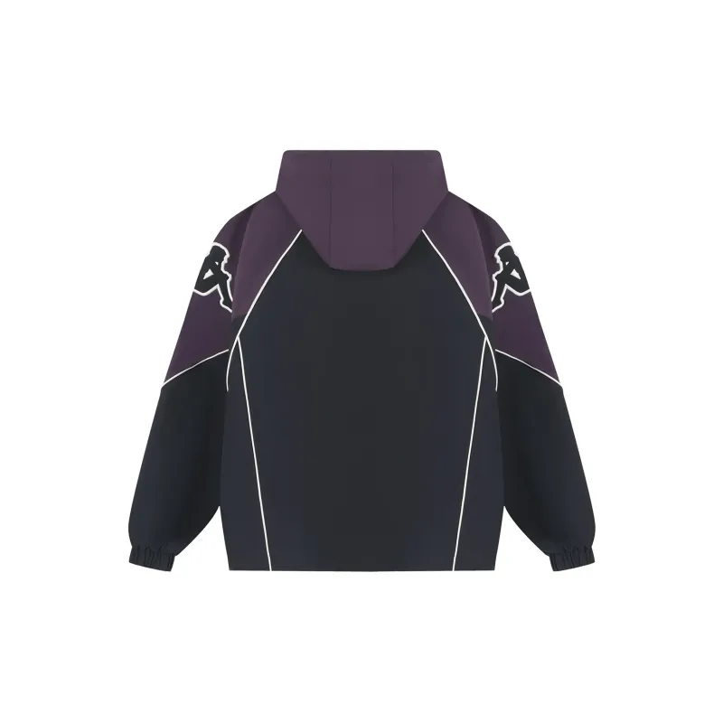Kappa Windbreaker Jackets Men Midnight Blue+Necklace-2