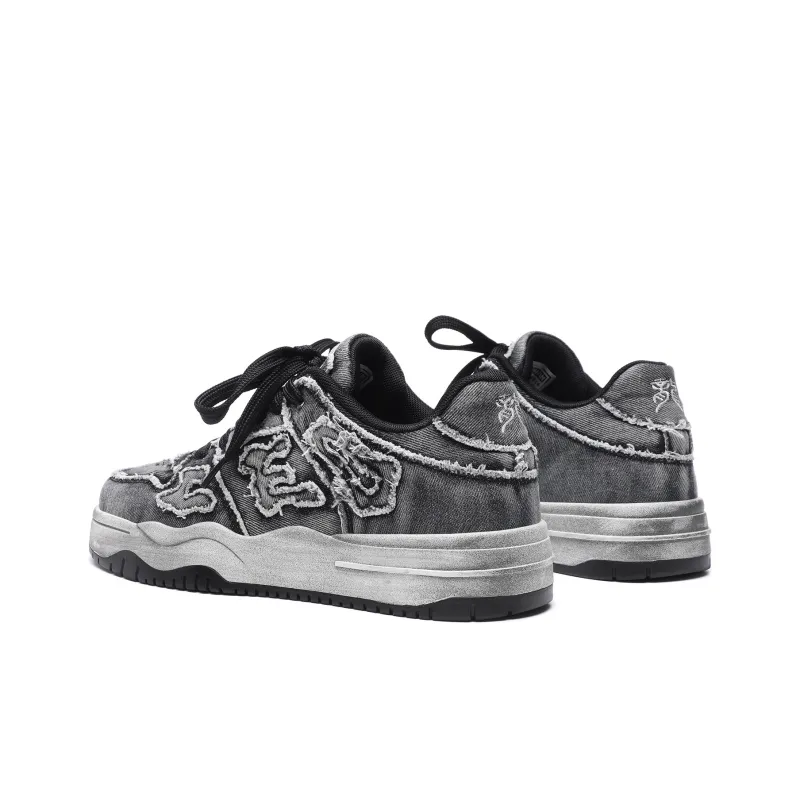 CEDAR HAN Canvas Shoes Unisex Low Top Blue-17