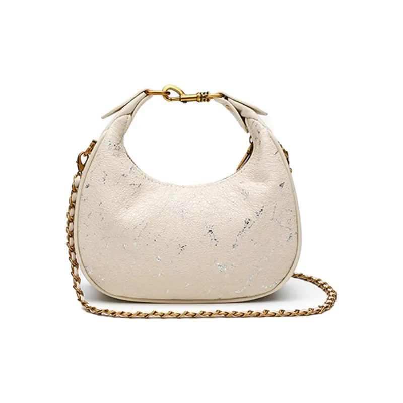 GELANNI PU Crescent Bag Handbag Crossbody Bag Shoulder Bag Regular Women's Ecru-3