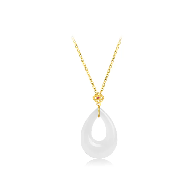 YINXIANGMOU Hetian Jade Necklaces White Jade Women's-0