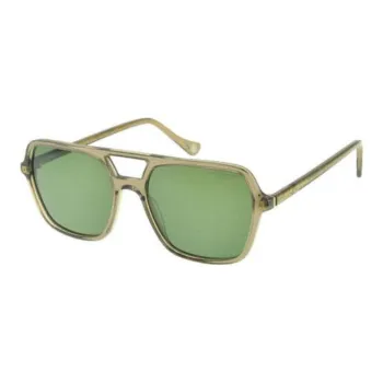 INES DE LA FRESSANGE Acetate Aviator Sunglasses Women's Green