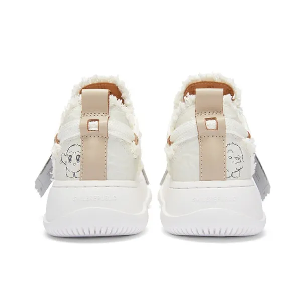 SMILE MONSTER x SMILEREPUBLIC WHITE CORTEX Height Increasing Slip-Resistant Low-Top Canvas Shoes Unisex White-2