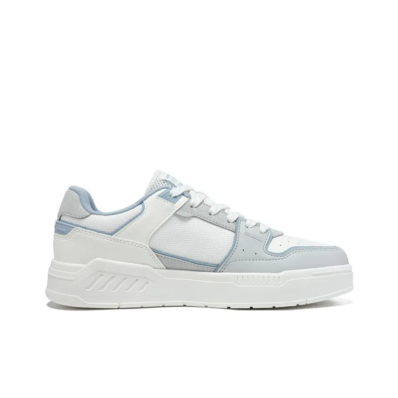 XTEP Anti Slip Wear Resistant Low Top Skateboard Shoes Men's White Gray Blue-1