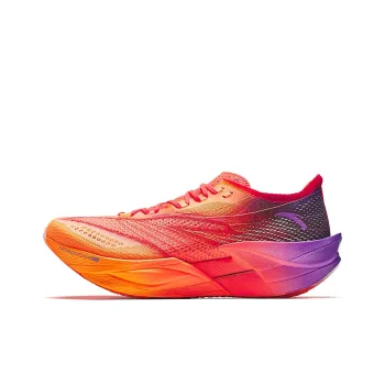 Anta C202 6.0 PRO Anti Slip Wear Resistant Low Top Running Shoes Men's Purple Orange