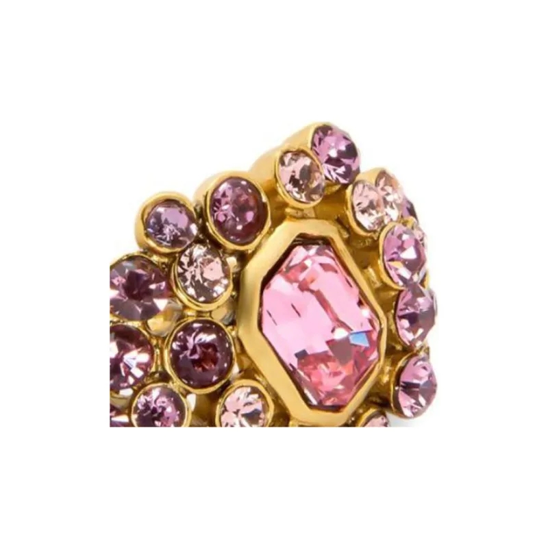 Oscar De La Renta Mixed crystal Cluster Ring-2