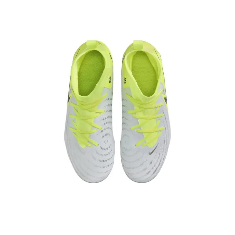 Nike Phantom Luna 2 Anti Slip Wear Resistant High Top Kids' Soccer Shoes Neon Yellow Teenagers-3