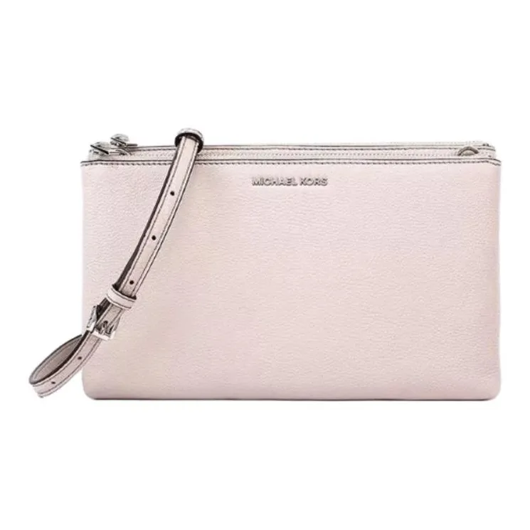 MICHAEL KORS Adele PU Shoulder Bag Crossbody Bag Small Size Women's Beige White-0