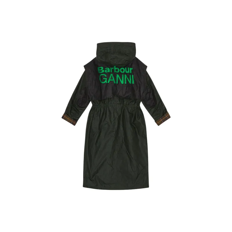 BARBOUR X GANNI Waxed Drawstring Jacket-1