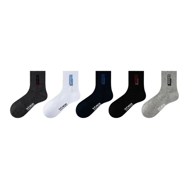 MIIOW Mid Calf Socks Men's 5 Pack-0