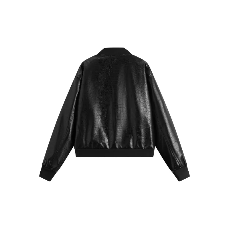 TELENT Leather Jacket Unisex White[Print]-3