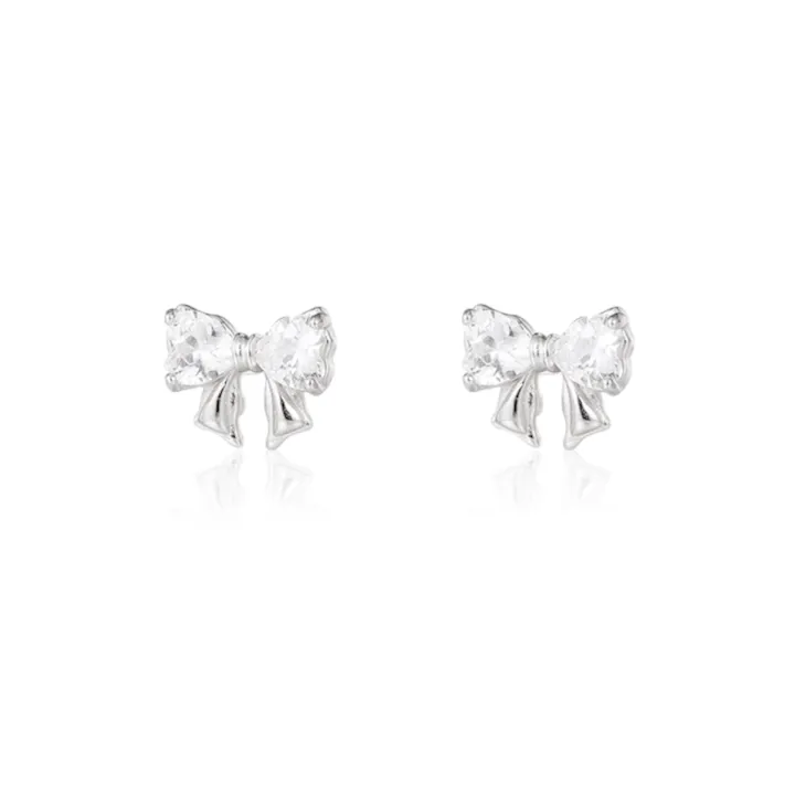 SHK Sterling Silver Stud Earrings Women's-0
