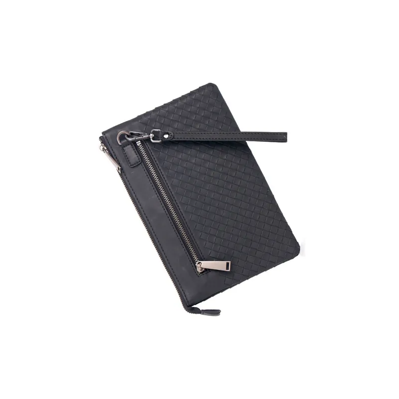 DOSRFINI Cow Leather Clutch Men's Black-3