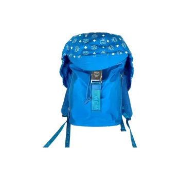 MCM Nylon Backpack Women's Blue