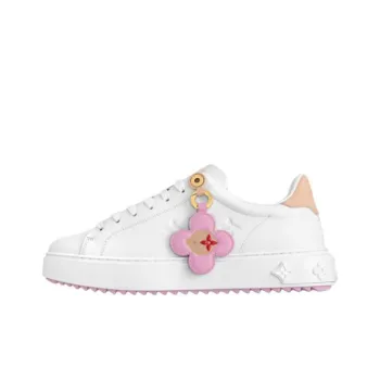 LOUIS VUITTON Time Out Low Top Skateboard Shoes Women's White